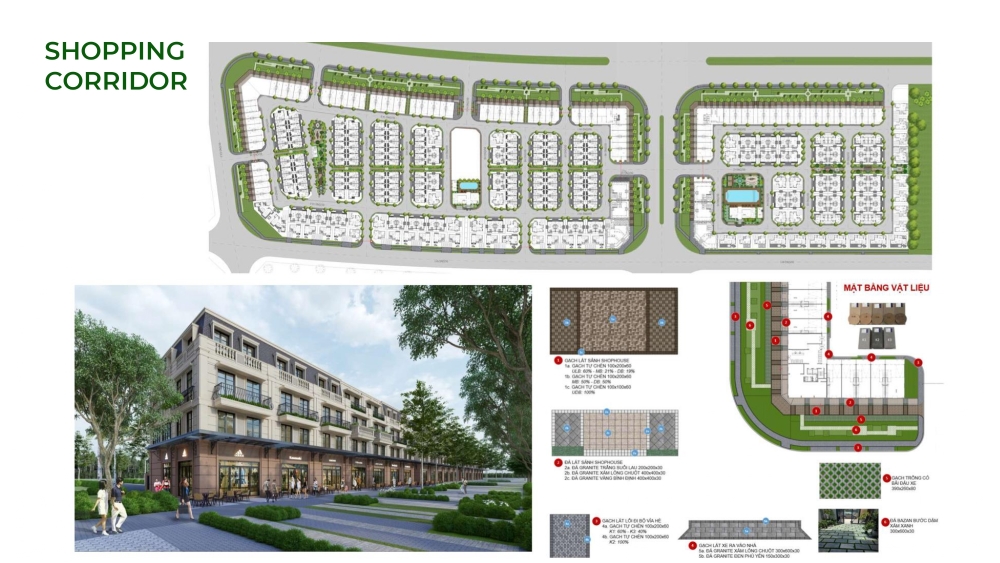 Phối cảnh không gian shophouse tại dự án Sol Garden Nam Long Hải Phòng