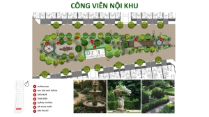 Tiện ích dự án Sol Garden Hải Phòng với công viên nội khu